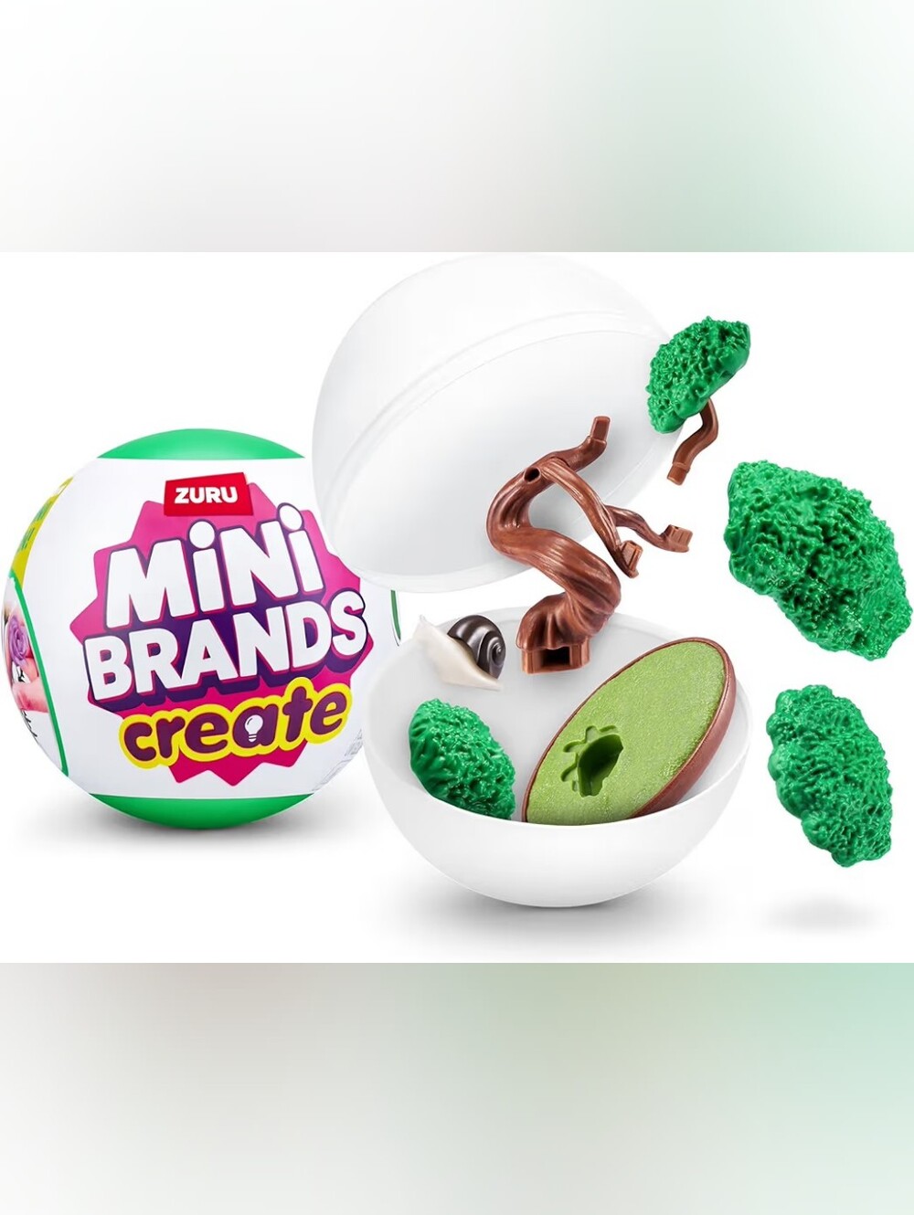Mini Brands Botanical Garden Série 1 Create Surprise Toy Capsule - White & Green